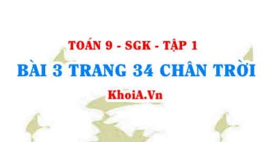 Bài 3 trang 34 Toán 9 Tập 1 Chân trời sáng tạo
